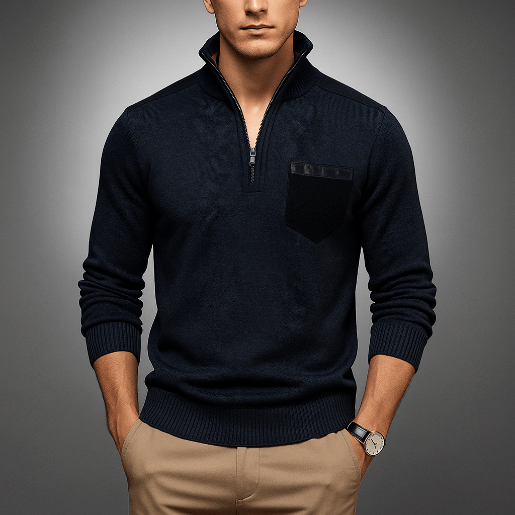 Ribbed Knit Relaxed Cardigan With Pockets - Harren Cole