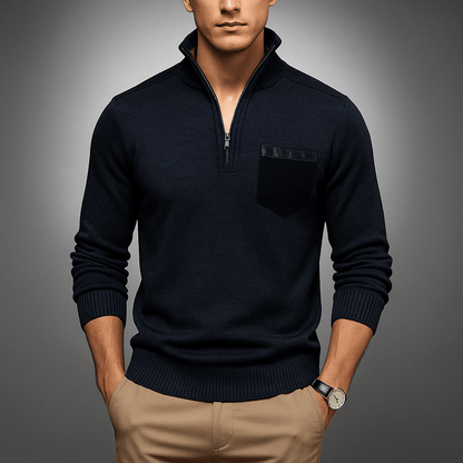 Ribbed Knit Relaxed Cardigan With Pockets - Harren Cole