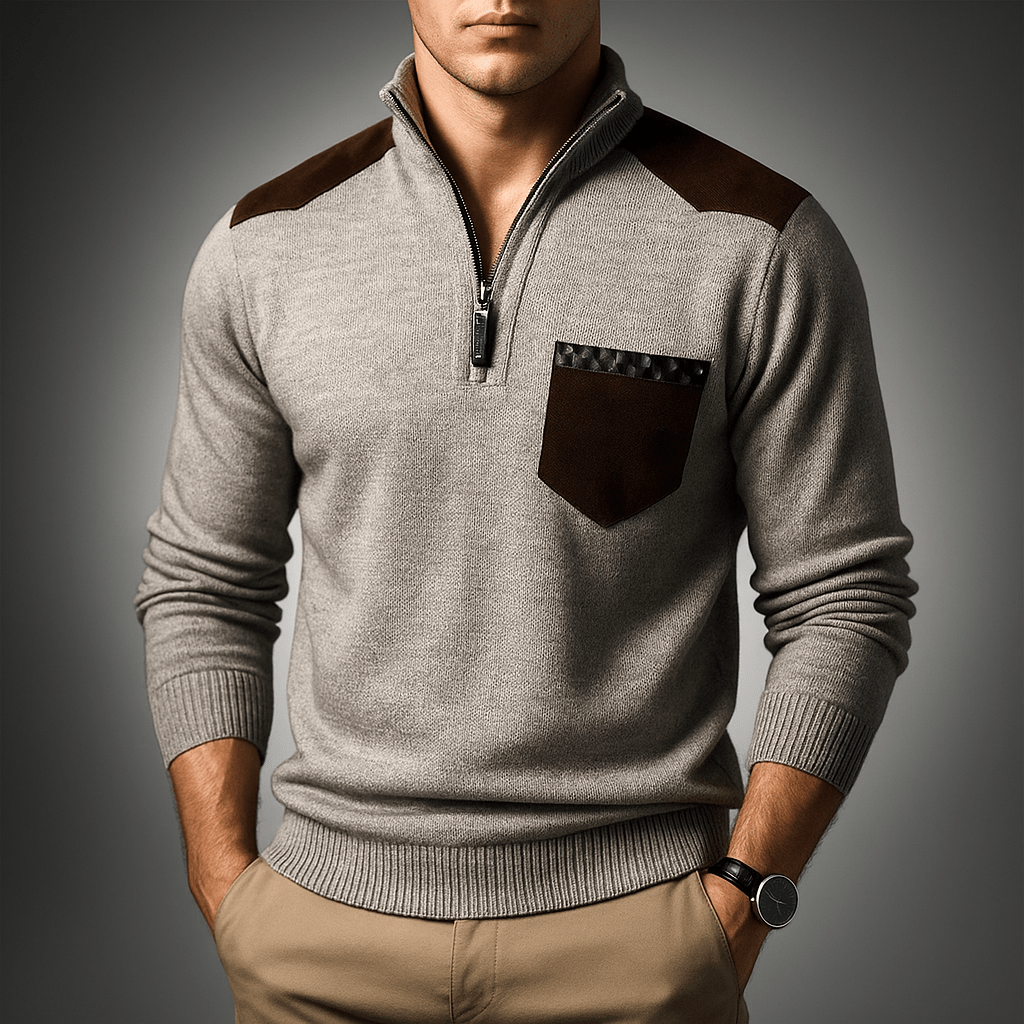 Ribbed Knit Relaxed Cardigan With Pockets - Harren Cole