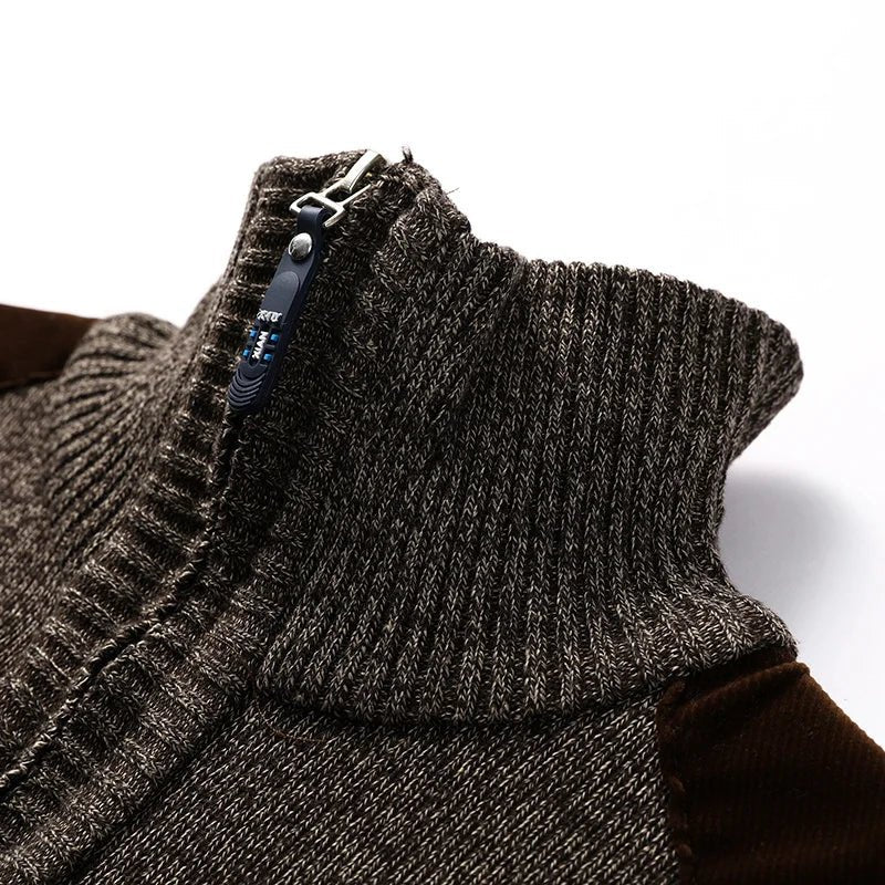 Ribbed Knit Relaxed Cardigan With Pockets - Harren Cole