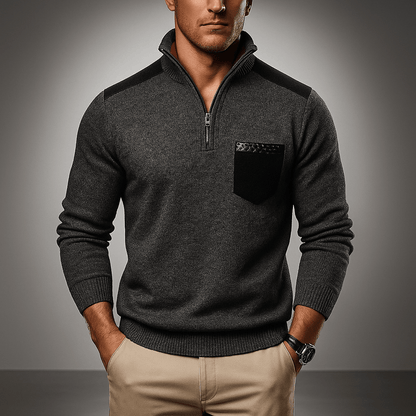 Ribbed Knit Relaxed Cardigan With Pockets - Harren Cole