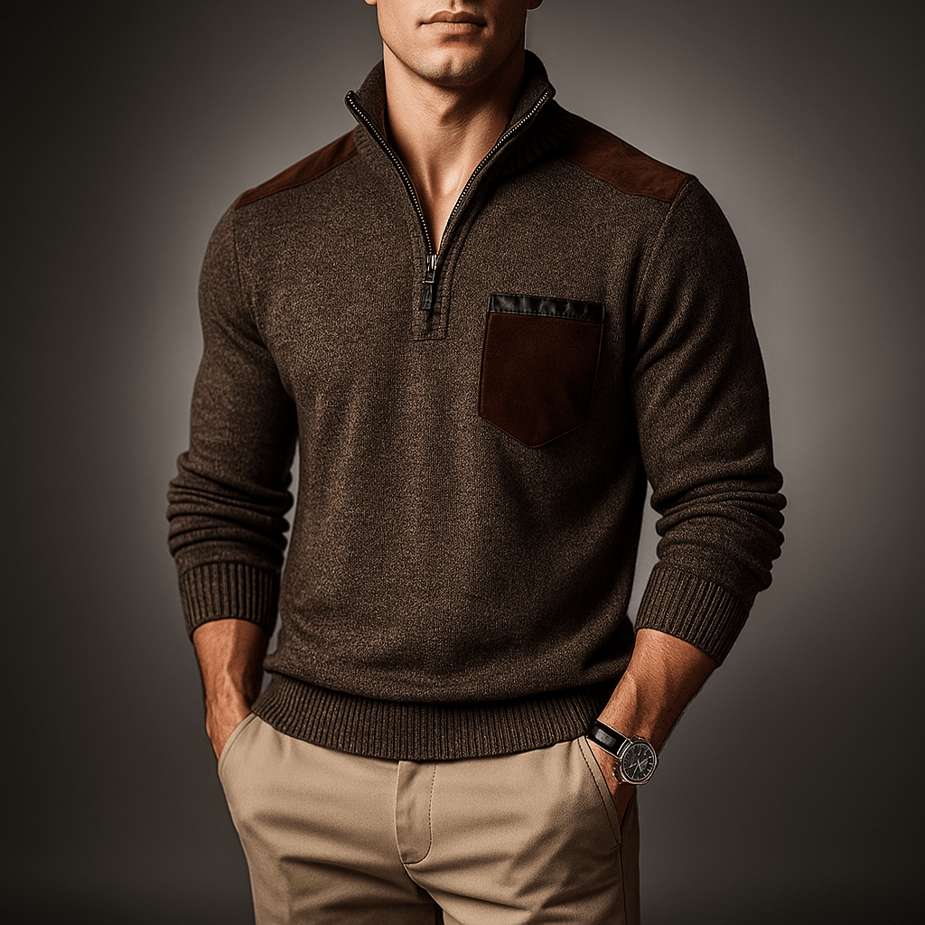 Ribbed Knit Relaxed Cardigan With Pockets - Harren Cole