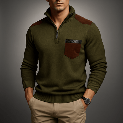 Ribbed Knit Relaxed Cardigan With Pockets - Harren Cole
