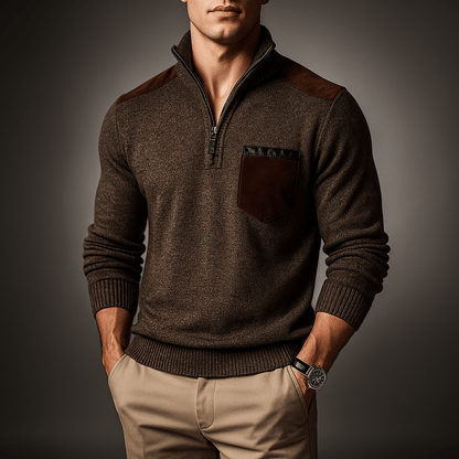 Ribbed Knit Relaxed Cardigan With Pockets - Harren Cole
