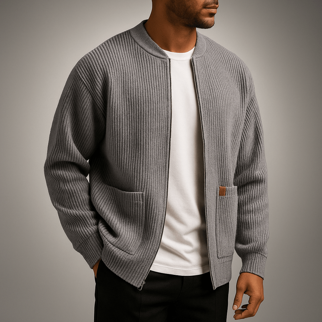 Ribbed Oversized Open Front Cardigan - Harren Cole
