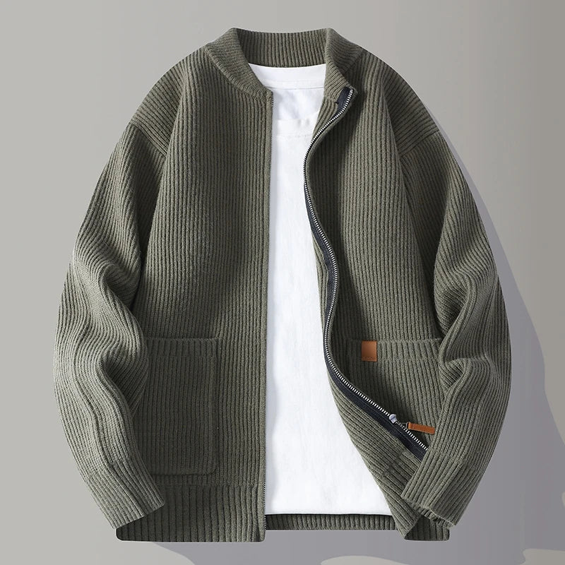Ribbed Oversized Open Front Cardigan - Harren Cole