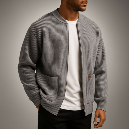 Ribbed Oversized Open Front Cardigan - Harren Cole