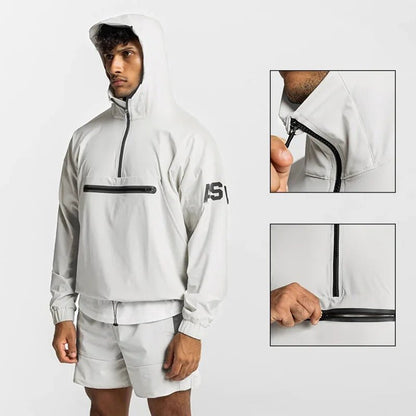 Sporty Anorak Jacket with Front Zipper - Harren Cole