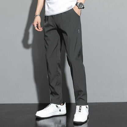 Sporty Drawstring Jogging Pants for Men - Harren Cole