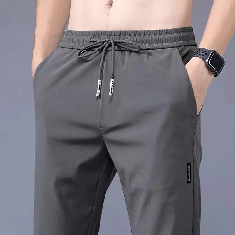 Sporty Drawstring Jogging Pants for Men - Harren Cole