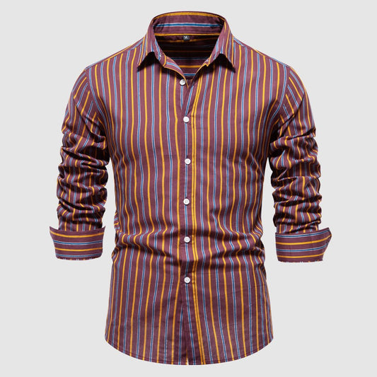 Striped Long Sleeve Casual Shirt for Men - Harren Cole