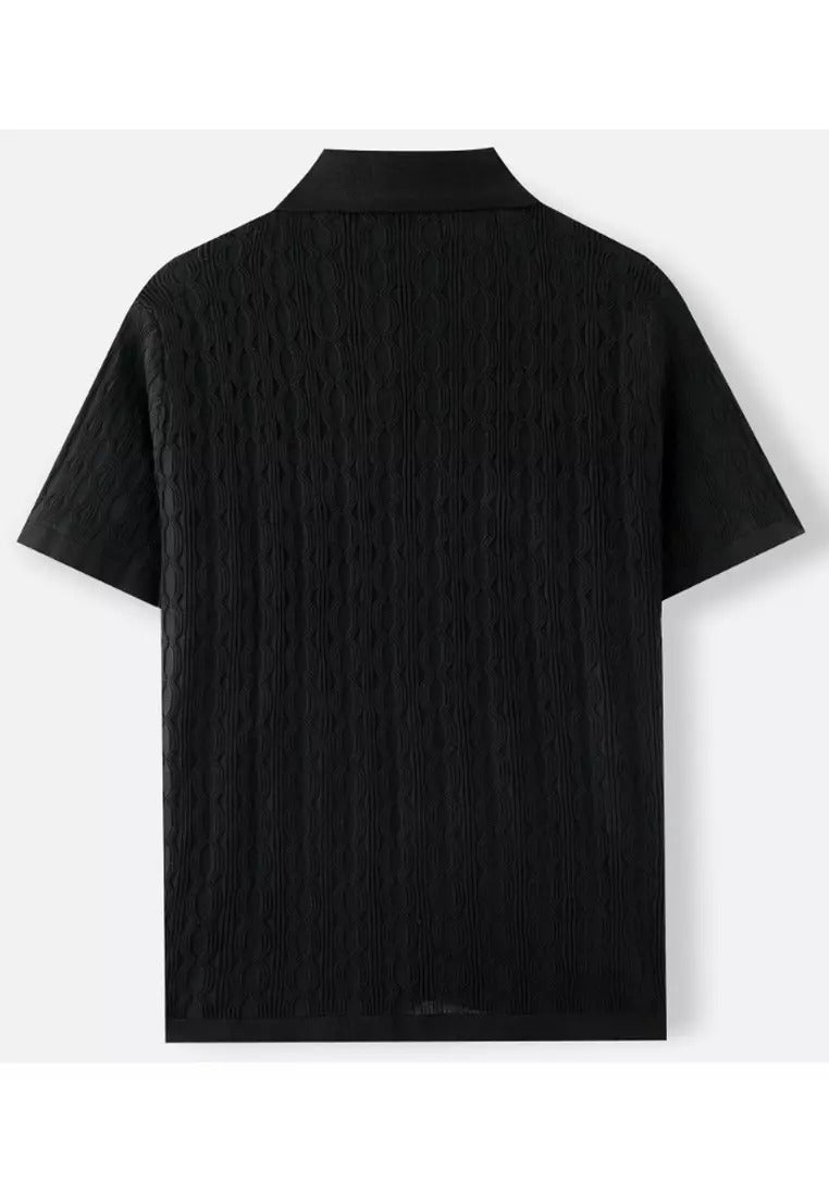 Structured Short Sleeve Knit Shirt - Harren Cole
