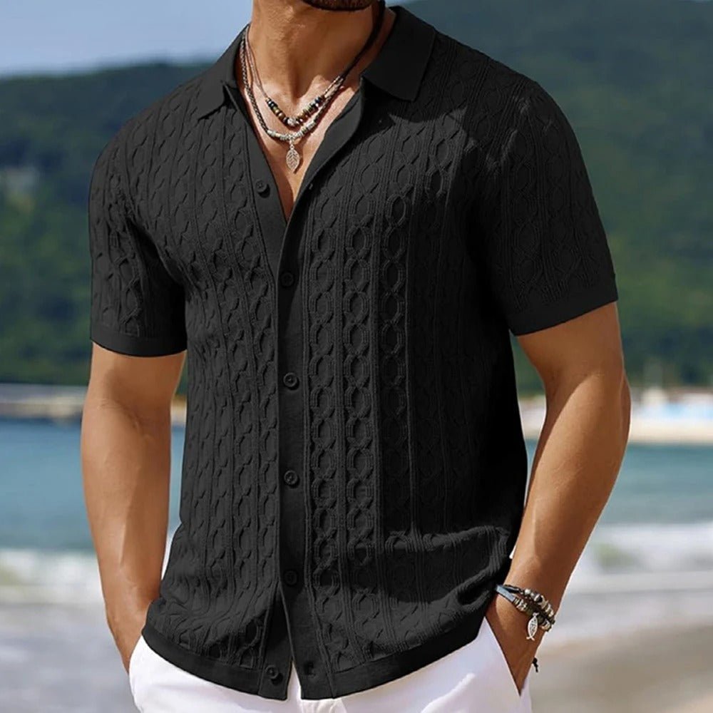Structured Short Sleeve Knit Shirt - Harren Cole