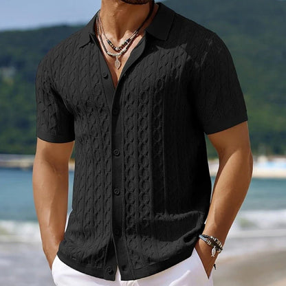 Structured Short Sleeve Knit Shirt - Harren Cole