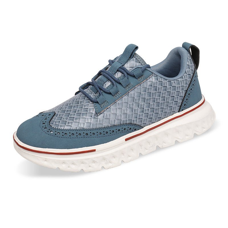 Textured Brogue Sneakers With Sport Sole - Harren Cole