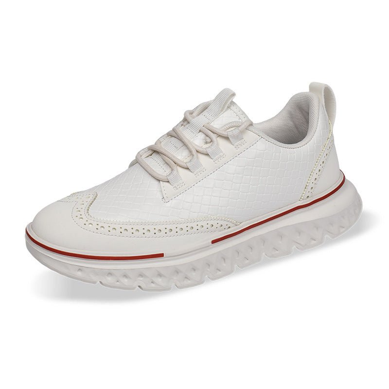 Textured Brogue Sneakers With Sport Sole - Harren Cole