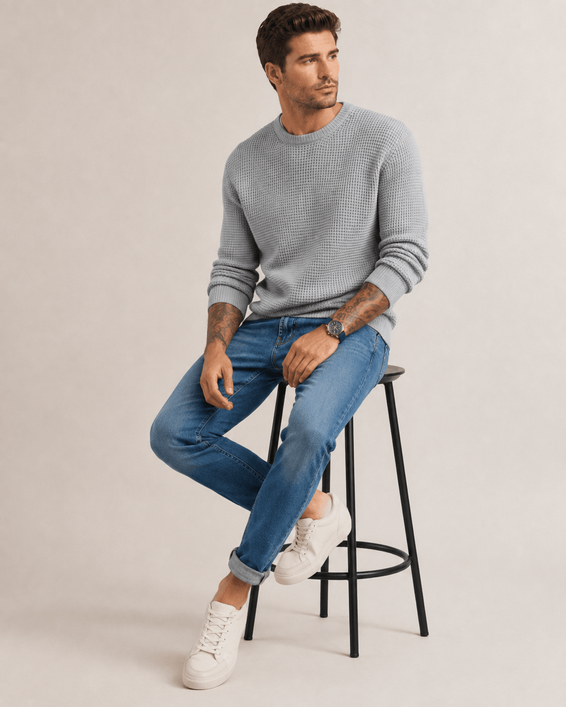Textured Knit Pullover - Harren Cole