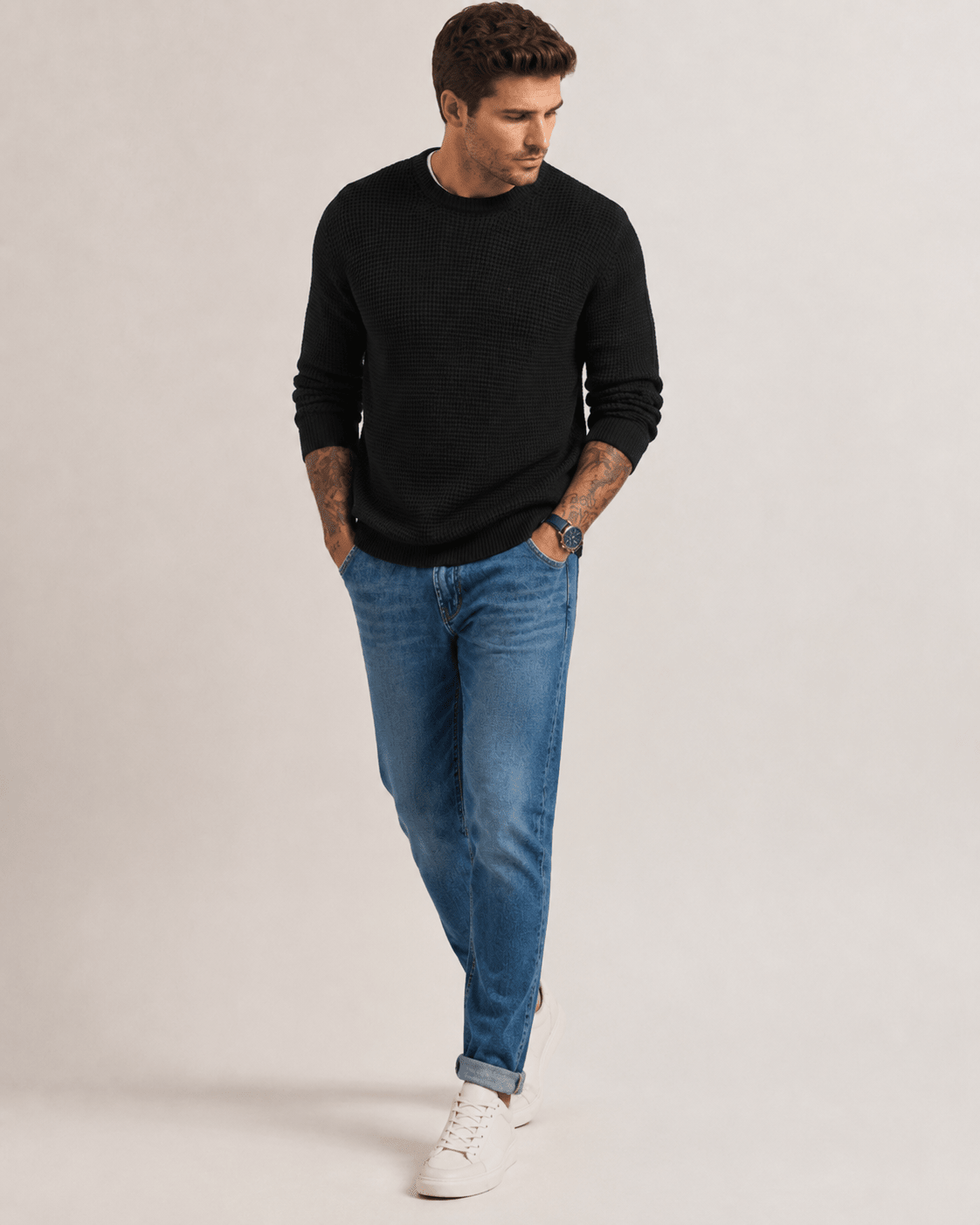 Textured Knit Pullover - Harren Cole