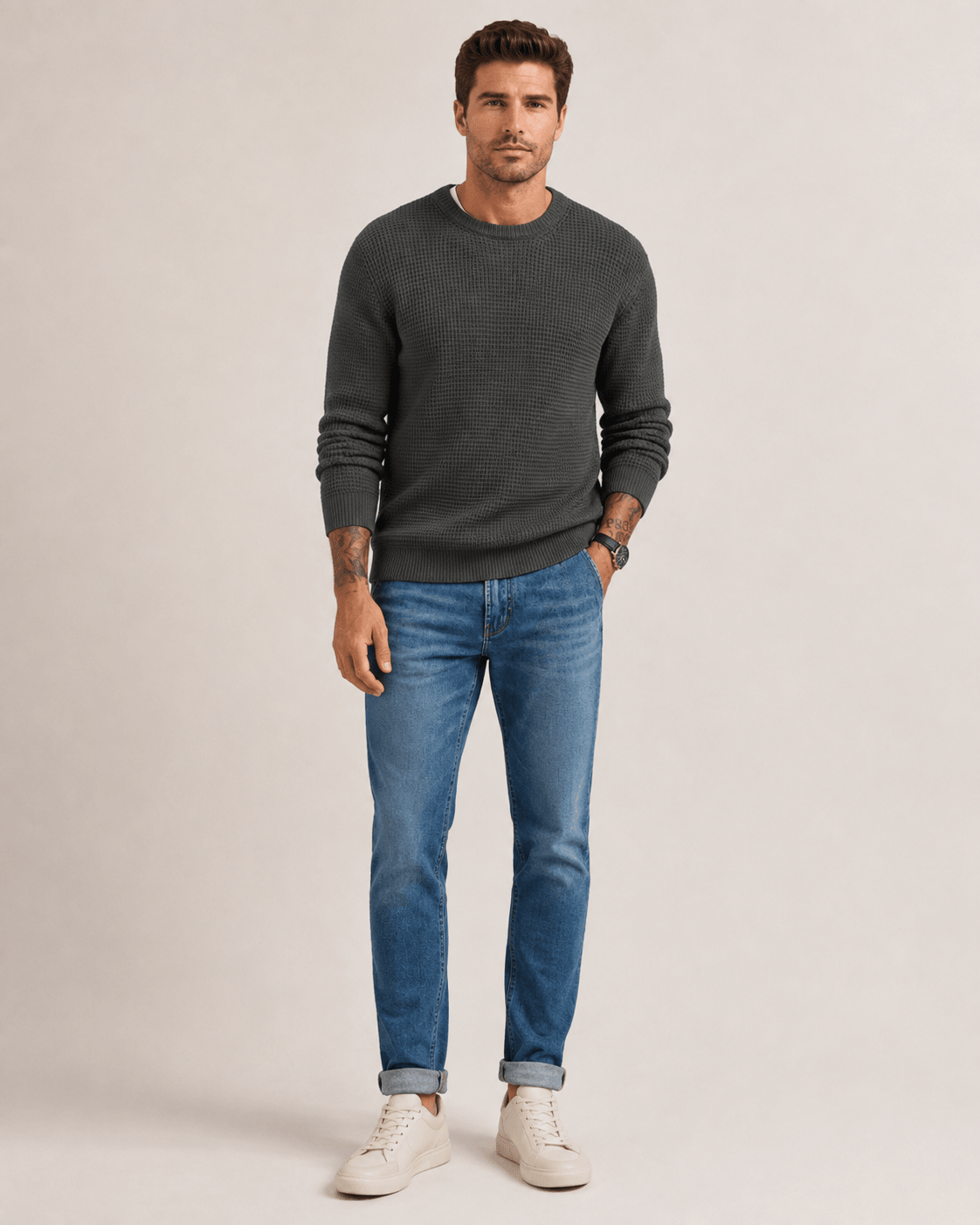 Textured Knit Pullover - Harren Cole