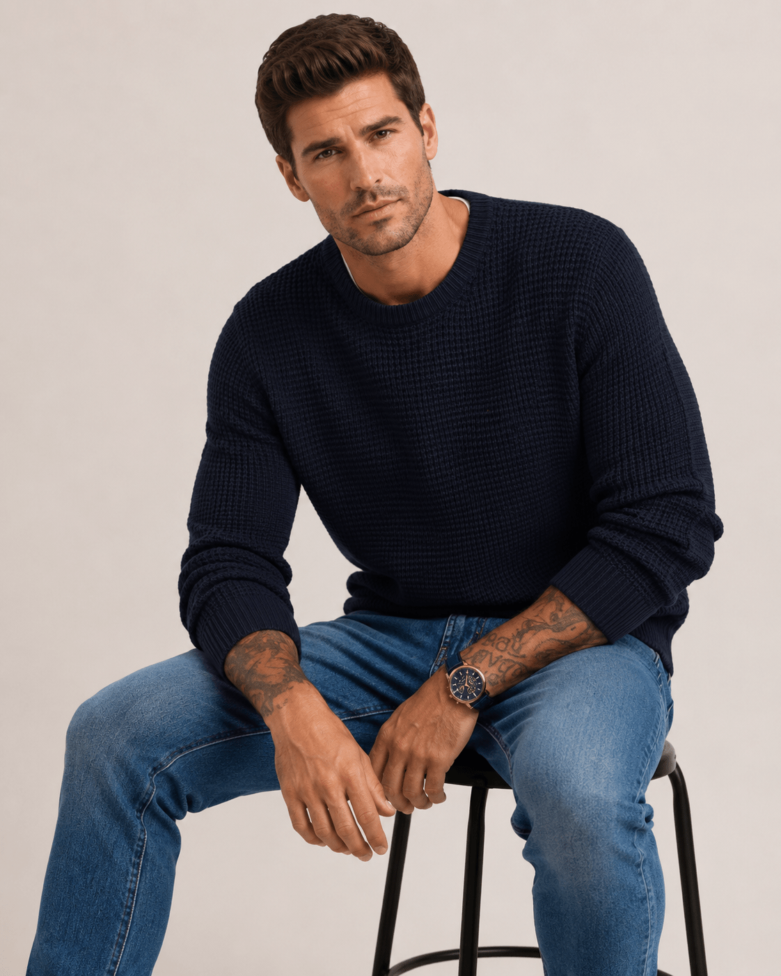 Textured Knit Pullover - Harren Cole