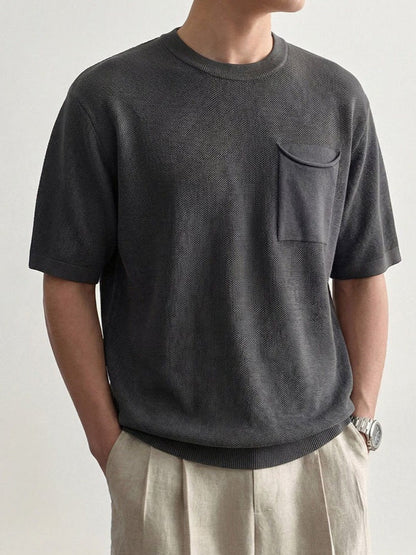 Textured Relaxed Fit Polo Shirt - Harren Cole