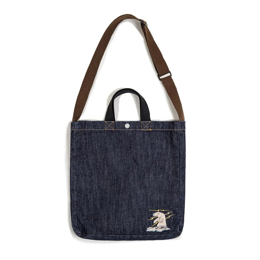 Vintage Denim Shoulder Tote - Harren Cole