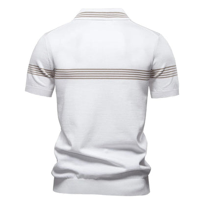 Vintage Knit Polo Shirt for Men - Harren Cole