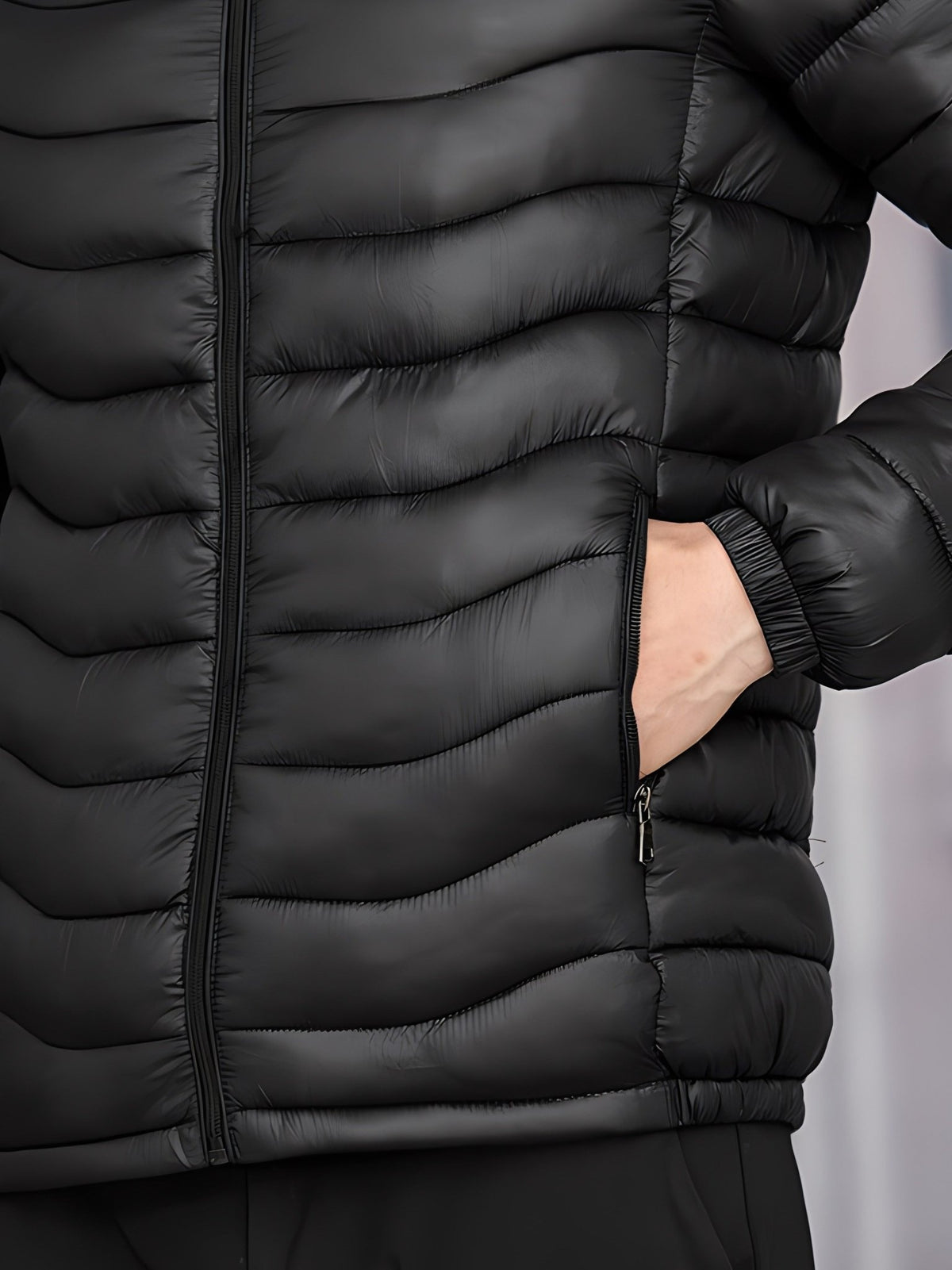 Warm Quilted Jacket With Detachable Hood - Harren Cole