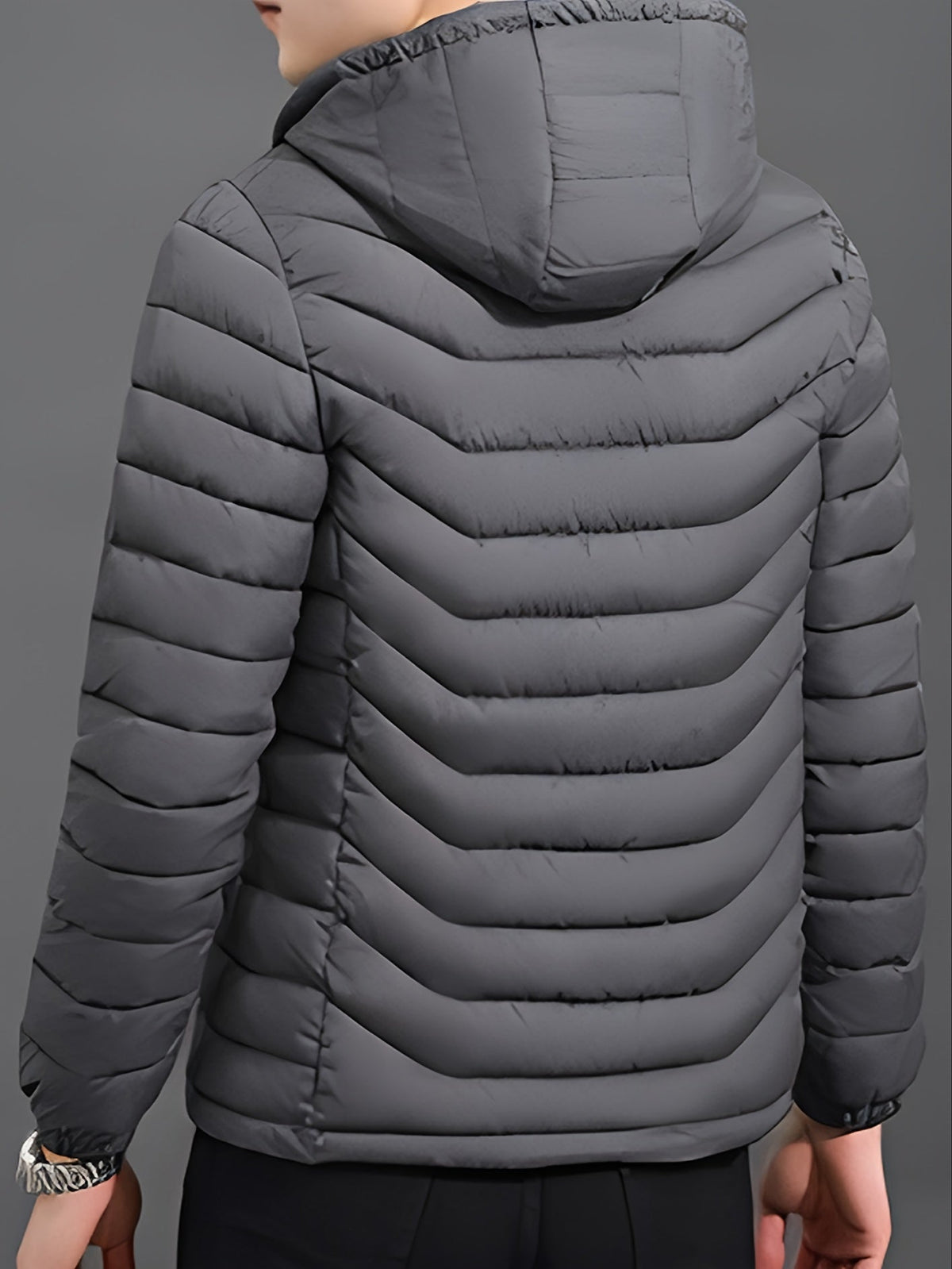 Warm Quilted Jacket With Detachable Hood - Harren Cole