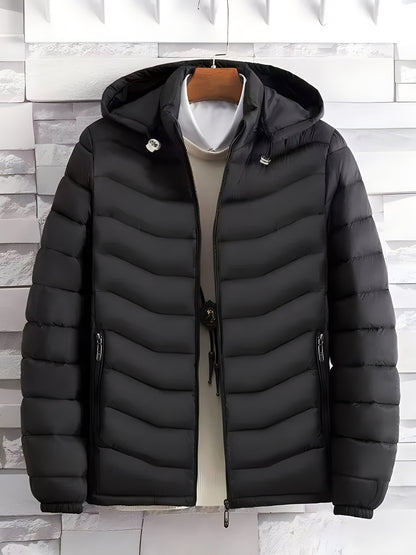 Warm Quilted Jacket With Detachable Hood - Harren Cole