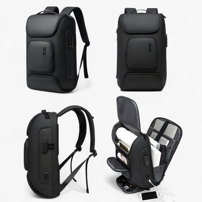 Waterproof Anti - Theft Backpack with USB Charging Port - Harren Cole