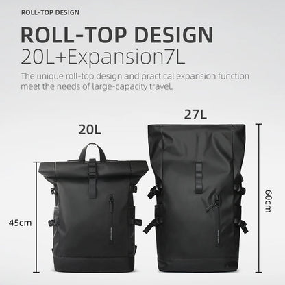 Waterproof Roll - Top Backpack - Harren Cole