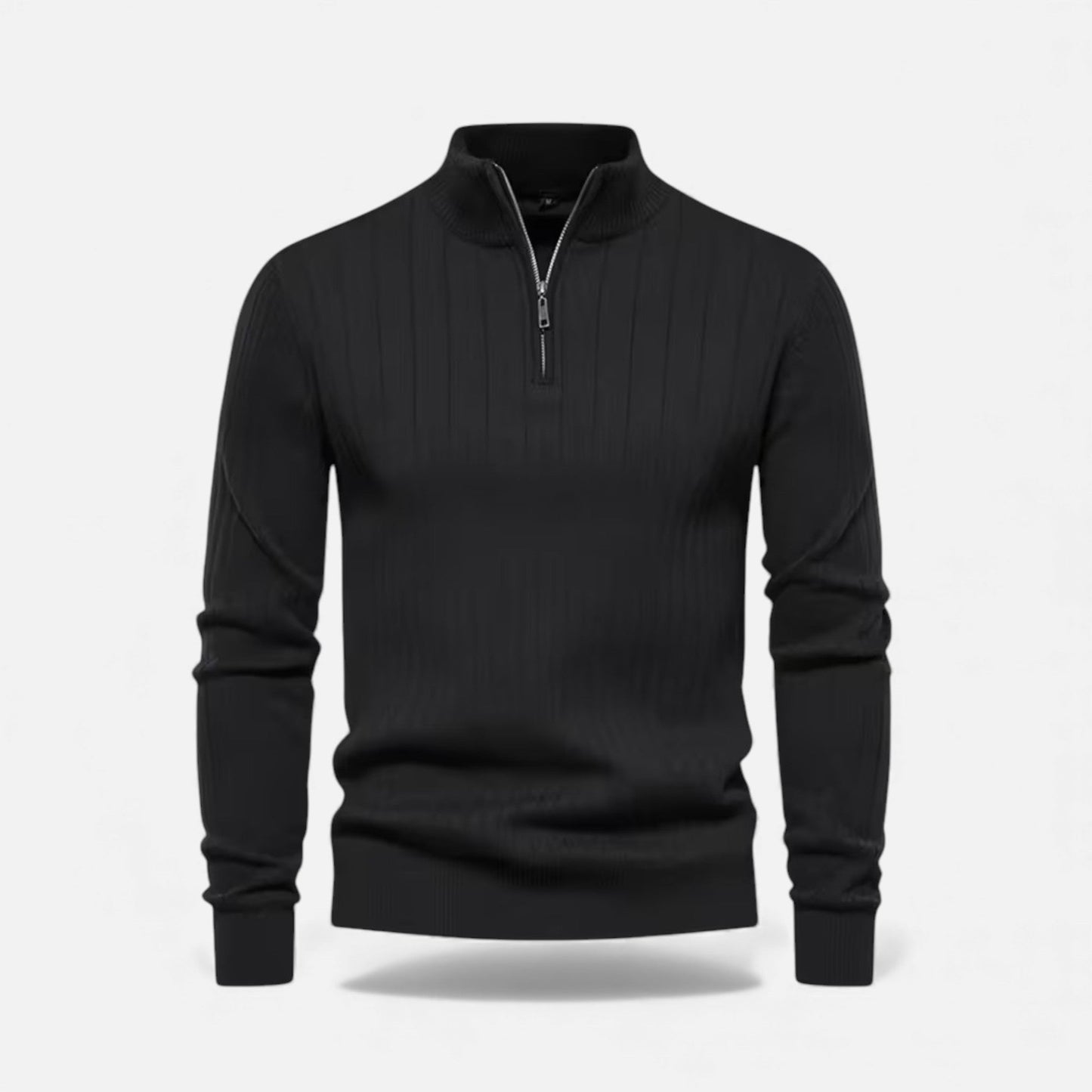 Zip-Up Longline Knit Cardigan - Harren Cole