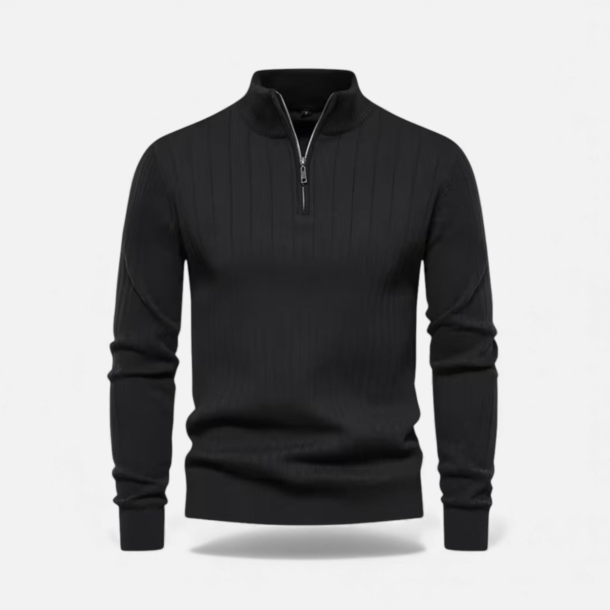 Zip-Up Longline Knit Cardigan - Harren Cole