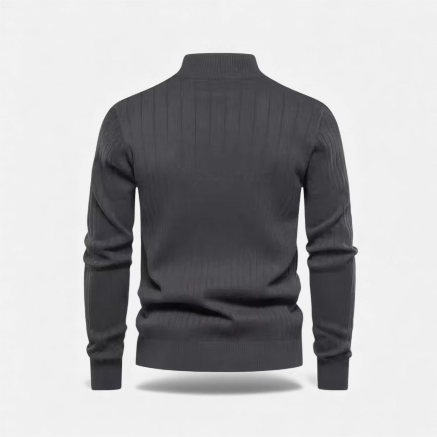 Zip-Up Longline Knit Cardigan - Harren Cole