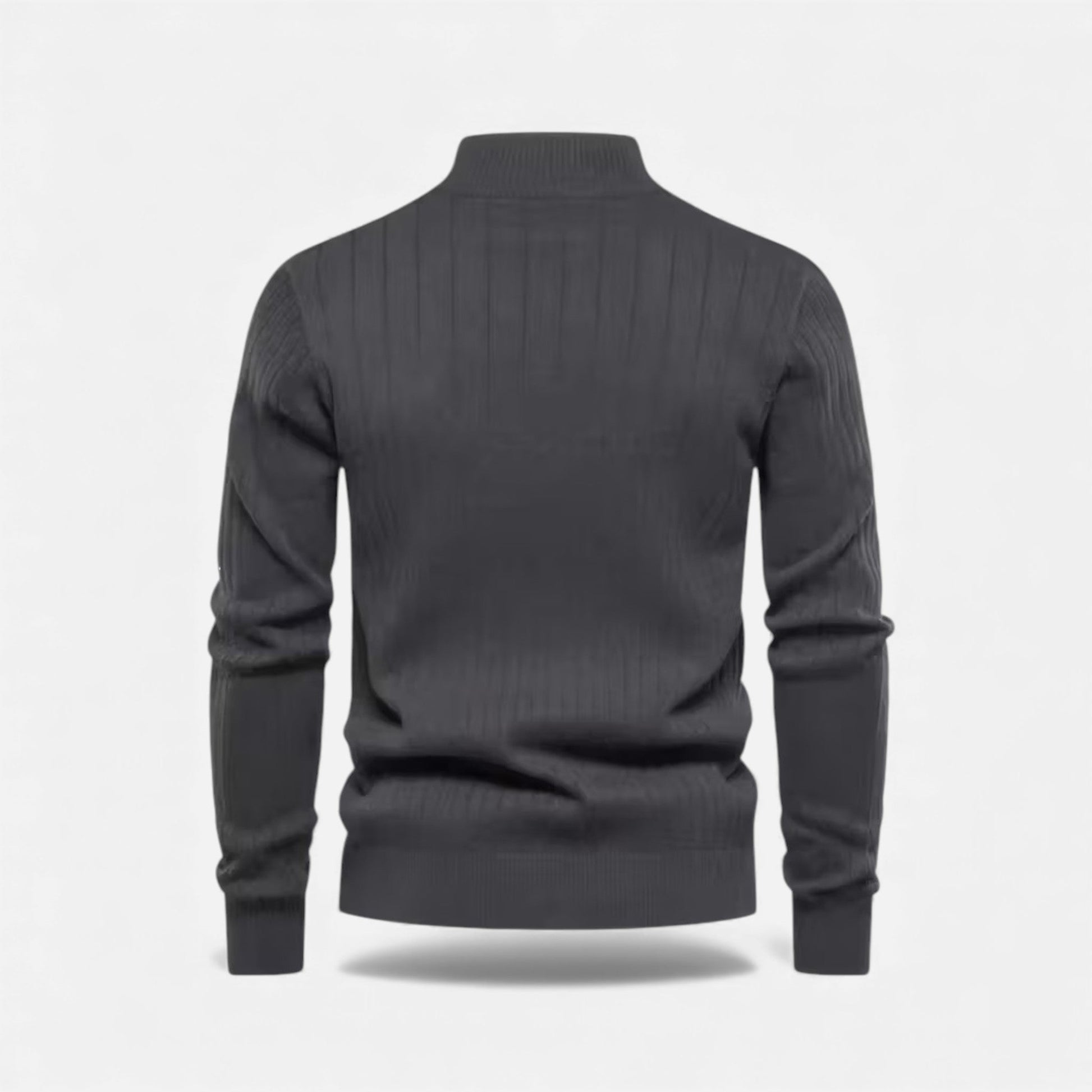 Zip-Up Longline Knit Cardigan - Harren Cole