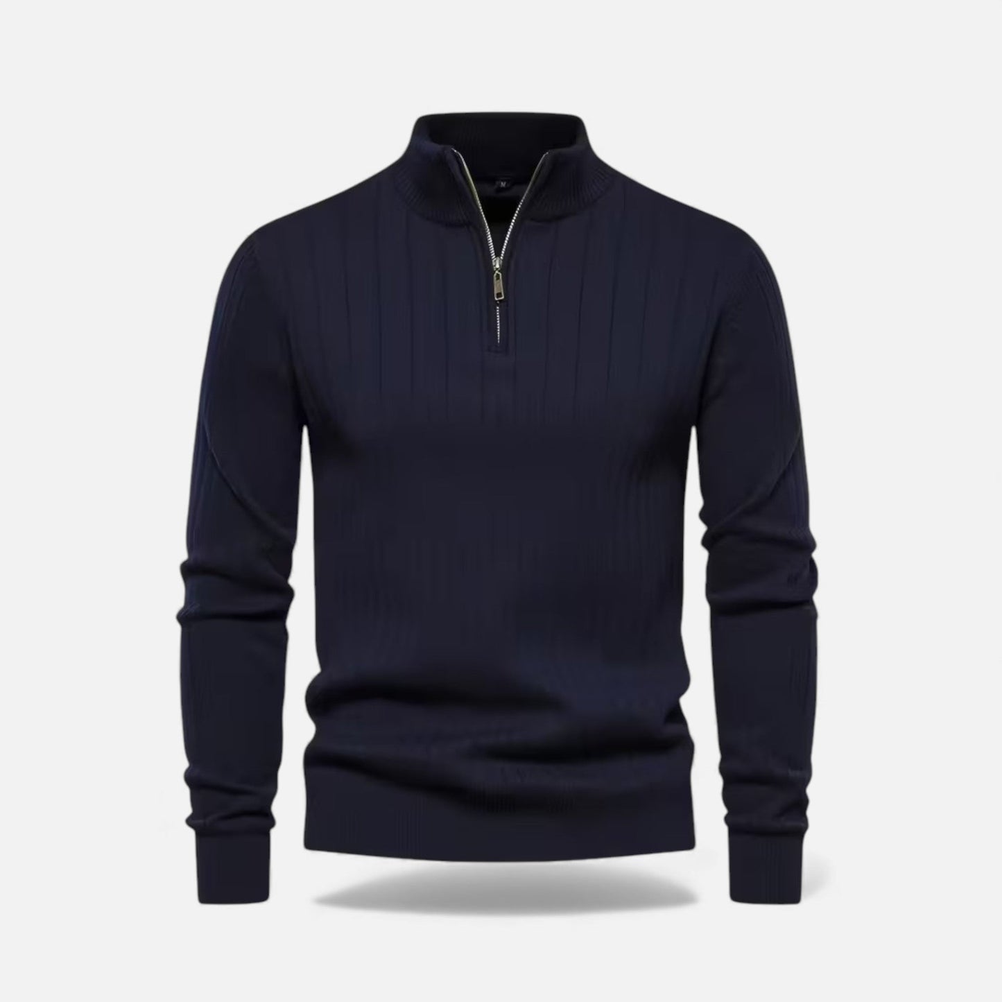 Zip-Up Longline Knit Cardigan - Harren Cole