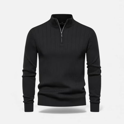 Zip-Up Longline Knit Cardigan - Harren Cole