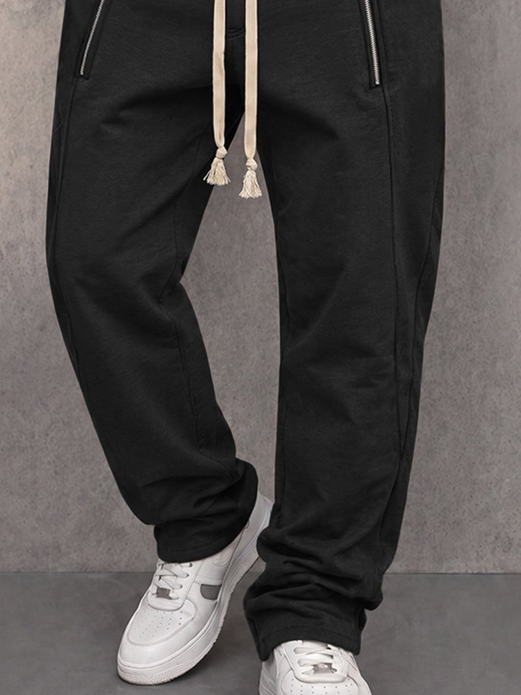 Zipper Accent Athleisure Sweatpants - Harren Cole